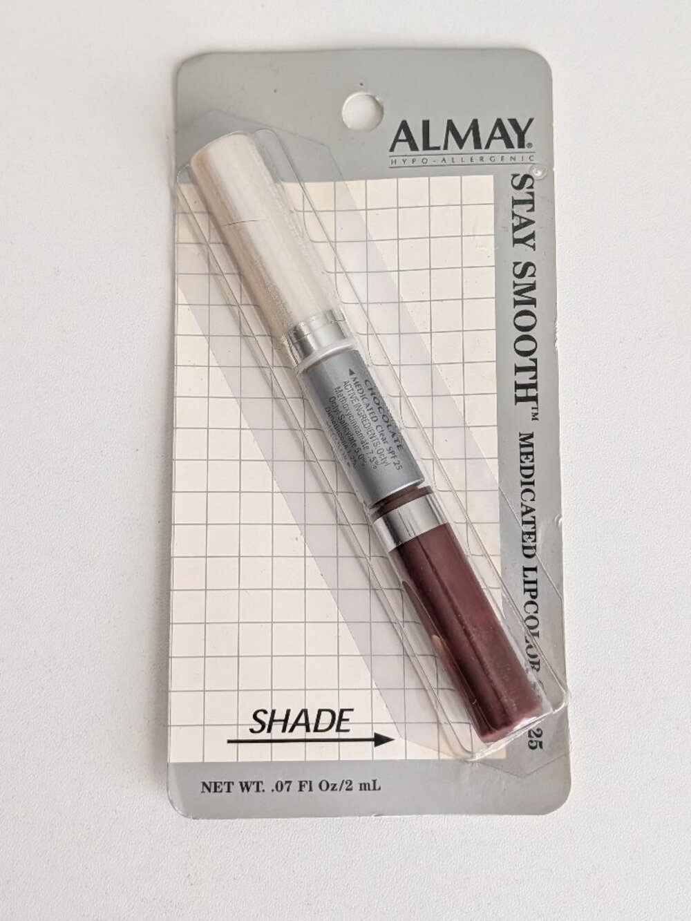 Almay Stay Smooth Medicated Lipcolor Duo CHOCOLATE New Old Stock SEALED